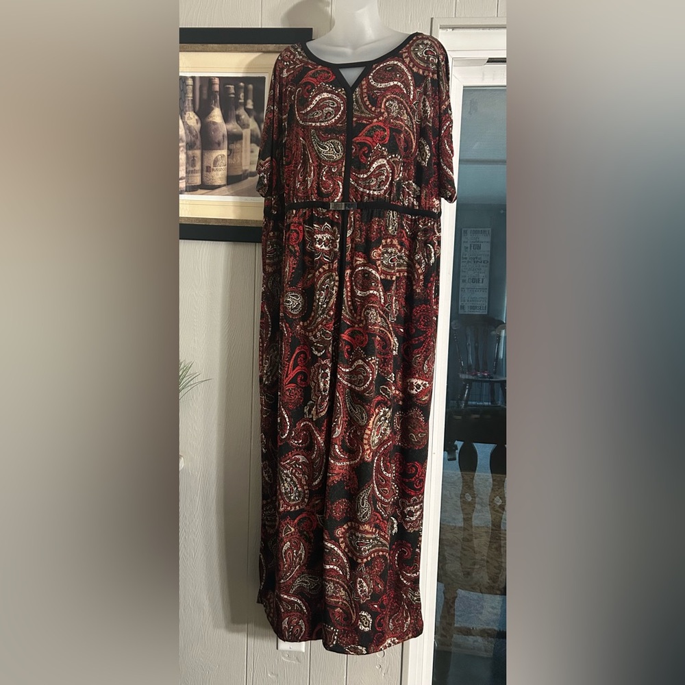 Catherines Paisley Cold Shoulder Sundress Maxi